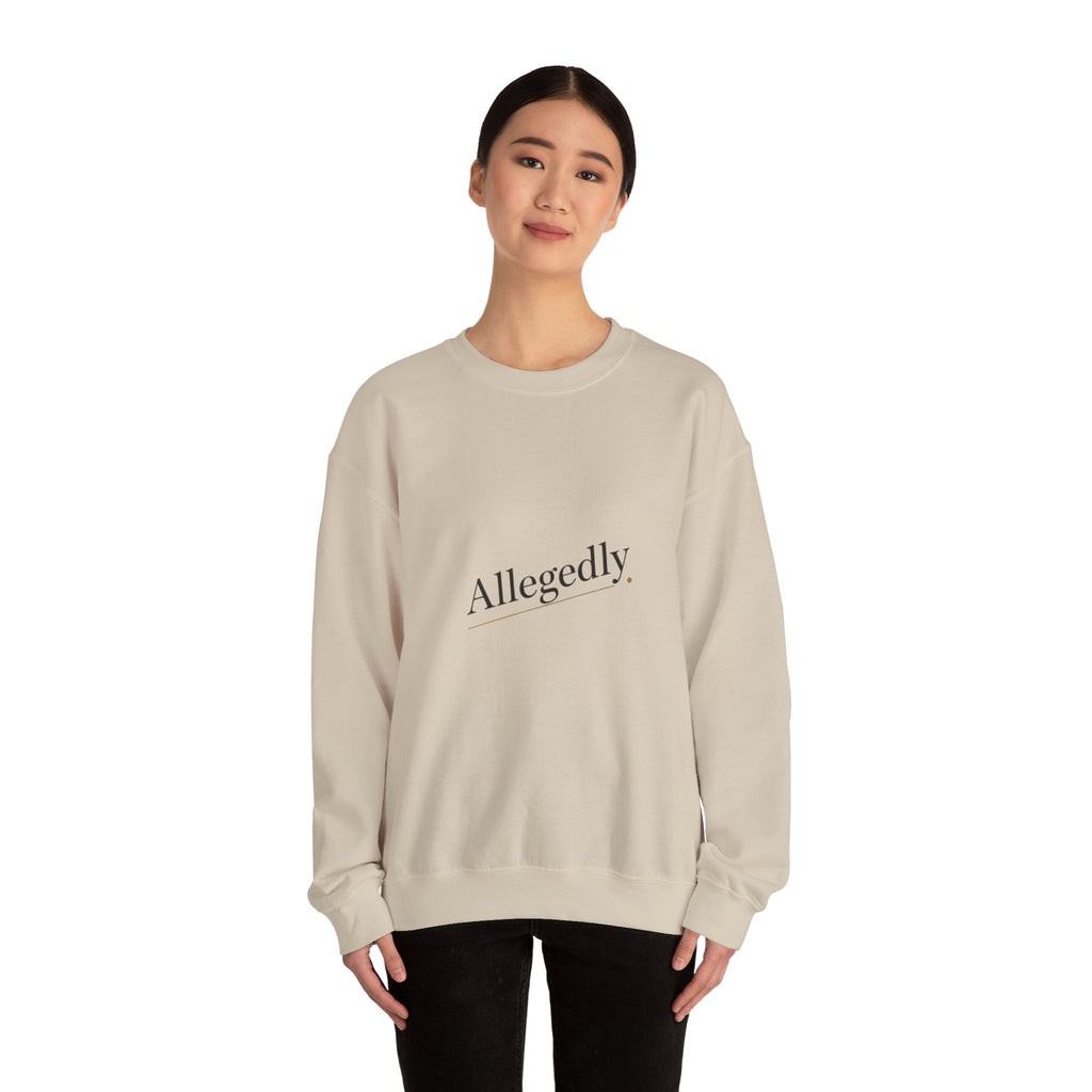 Allegedly. Sweatshirt | Critical Thinking Club, nerd humor shirt