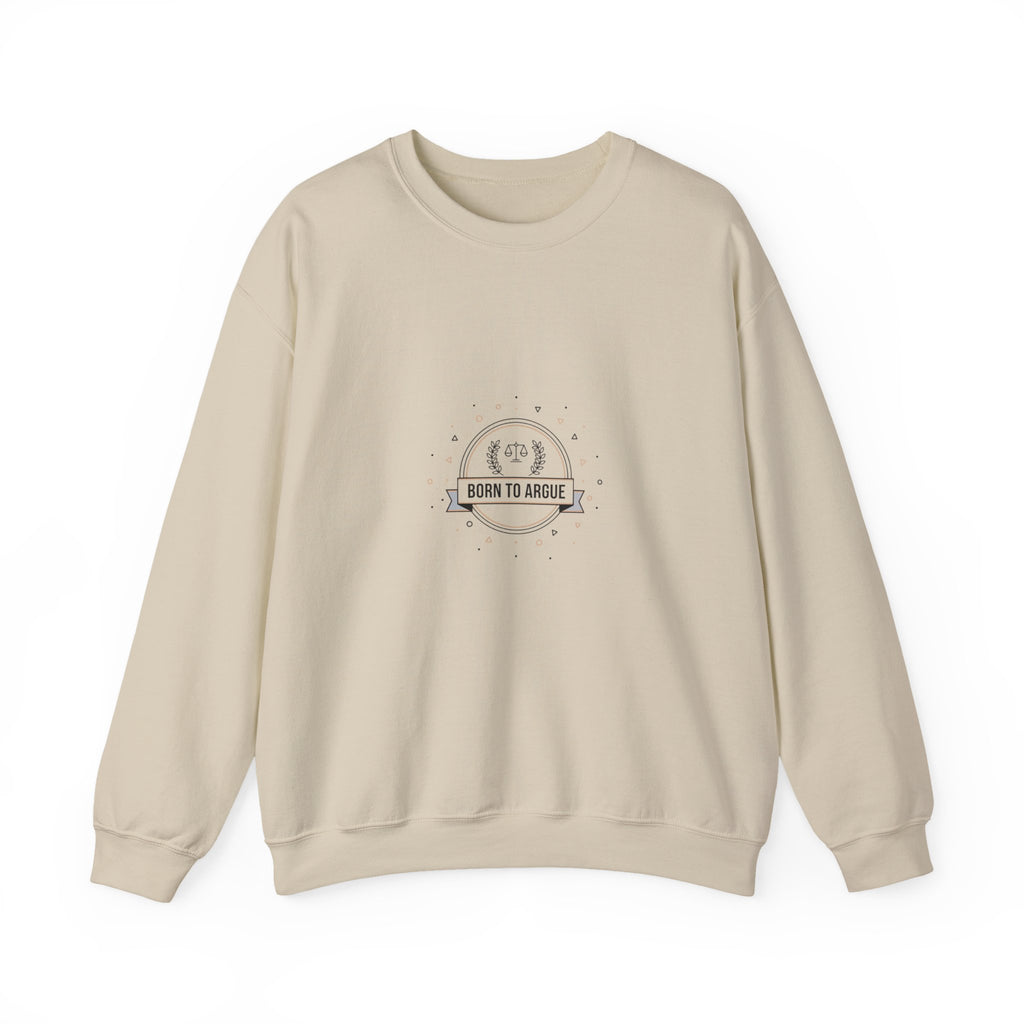 Born to Argue Crewneck Sweatshirt | Critical Thinkers Club, nerd humor shirt