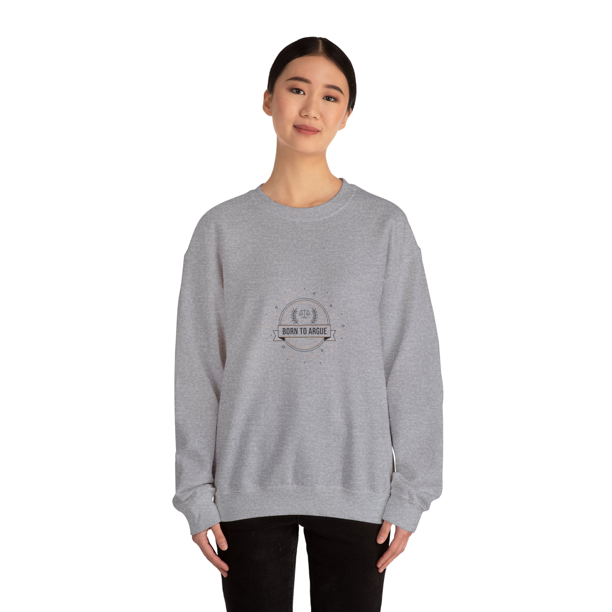 Born to Argue Crewneck Sweatshirt | Critical Thinkers Club, nerd humor shirt