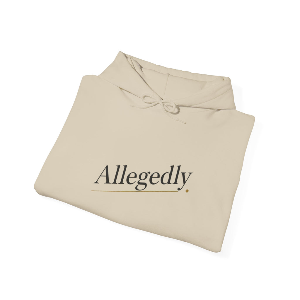 Allegedly Hoodie | Critical Thinkers Club, nerd humor sweatshirt